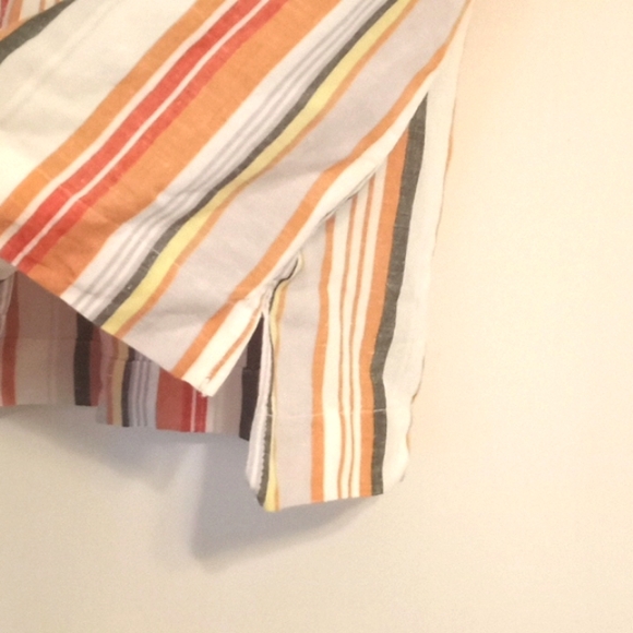 A New Day Linen Blend Striped Blouse in Size Medium  (NWT) - Picture 4 of 9